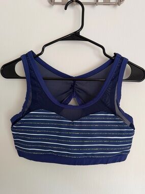 Cleo Harper Everly Bralet in Navy with White and Yellow Stripes